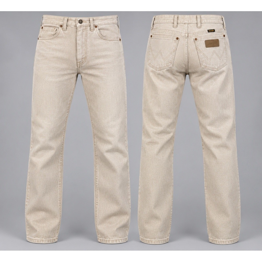 Wrangler 13Mwztn Men's 35x32 Tan/brown Jeans vtg western cowboy